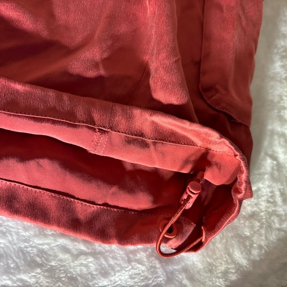 Blanc Noir Chelsea Silk Wide Leg Cargo Pant, Cranberry size Large - Picture 11 of 16